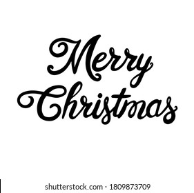 Vector illustration. Lettering text 
 merry christmas.