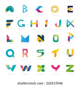 Vector illustration letters alphabet set