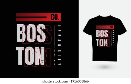 Vector illustration of letters, Boston, perfect for the design of t-shirts, shirts, hoodies, undershirts etc.