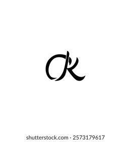 vector illustration of the letters CK for icon, symbol or logo. CK letter logo
