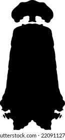 vector illustration of the letters H, I, J in black on a plain white background