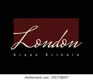 Vector illustration of letters, LONDON, perfect for the design of t-shirts, shirts, hoodies, undershirts, etc.