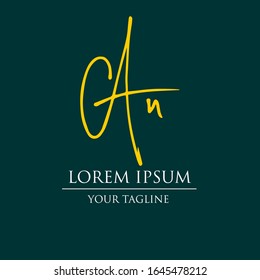 Vector illustration of letters A and N for your trademark name or your company name