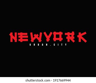 Vector illustration of letters, new york city, perfect for the design of t-shirts, shirts, hoodies, undershirts, etc.