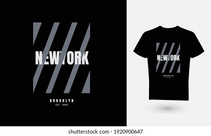 Vector illustration of letters, NEWYORK BROOKLYN, suitable for designs of t-shirts, shirts, hoodies, undershirts, etc.