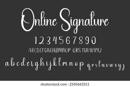 Vektorgrafik Buchstaben Schriftarten , Alphabet, Großbuchstaben in Kleinbuchstaben und Zahlen für Logo-Branding