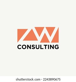 vector illustration of the letters z and w