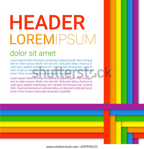Lgbtの色のベクターイラスト 平和の象徴 ゲイ文化 現代のカラフルな虹の背景 マテリアルデザインスタイルの紙の画層 チラシ パンフレット Pride Monthのカバーテンプレート のベクター画像素材 ロイヤリティフリー