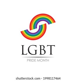 ilustración vectorial de la plantilla de símbolo del logotipo LGBT - vector