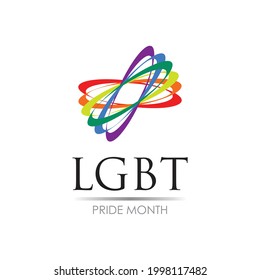 ilustración vectorial de la plantilla de símbolo del logotipo LGBT - vector
