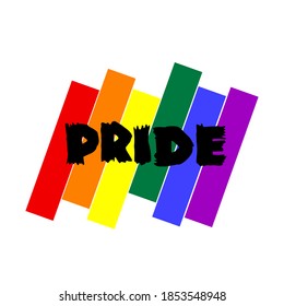 Vector illustration of LGBT pride. Same-sex symbol with LGBTQ pride color. 
Lesbian, gay, bisexual, and transgender flag of LGBT organization.