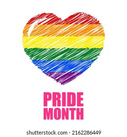 vector illustration for LGBTQ pride day, the month of pride