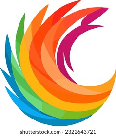 Vector illustration of  LGBTQ+ pride flag concept art white background