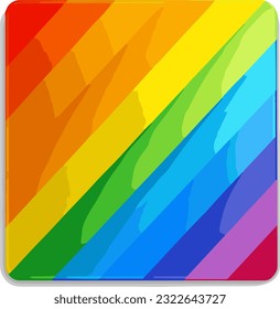 Vector illustration of  LGBTQ+ pride flag concept art white background
