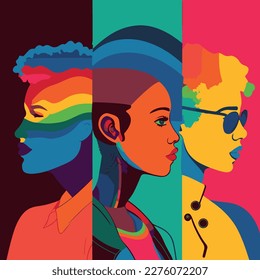 ilustración vectorial lgbtq representatividad arte