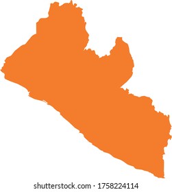mapa de ilustraciones vectoriales de Liberia