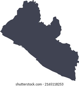 Mapa de la ilustración vectorial de Liberia