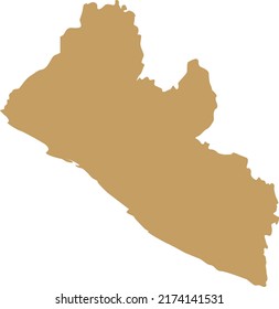 Mapa de la ilustración vectorial de Liberia