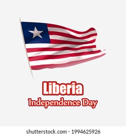 vector illustration for Liberian independence  day