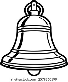 Vector Illustration of Liberty Bell Hand-Drawn