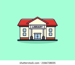 Vector illustration of a library for banners, brochures, posters, pamphlets and leaflets