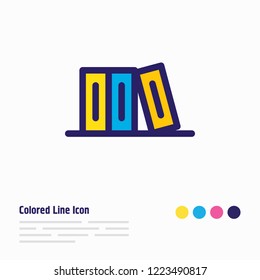 Vector illustration of library icon colored line. Beautiful leisure element also can be used as books icon element.