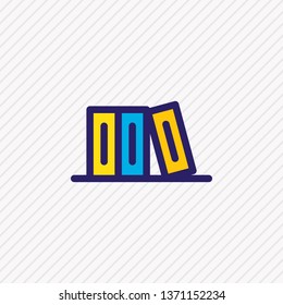 Vector illustration of library icon colored line. Beautiful entertainment element also can be used as books icon element.