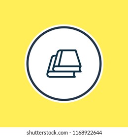 Vector illustration of library icon line. Beautiful book element also can be used as knowledge icon element.