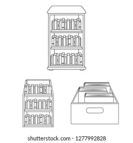 Vector illustration of  and  library  logo. Collection of  and textbook  stock vector illustration.