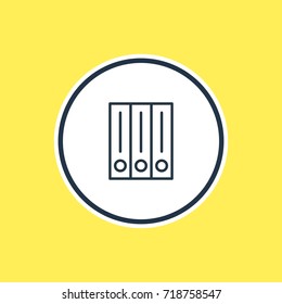 Vector Illustration Of Library Outline. Beautiful Stationery Element Also Can Be Used As Archive Element.