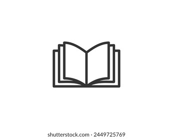 Vector illustration of a library theme icon with book