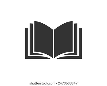 Vector illustration of a library theme icon with book