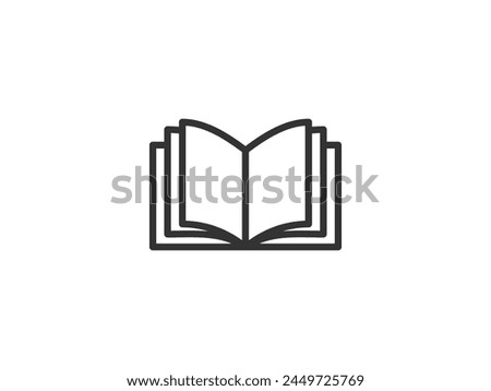 Vector illustration of a library theme icon with book