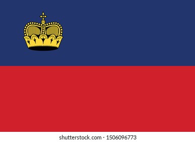 vector illustration of Liechtenstein flag