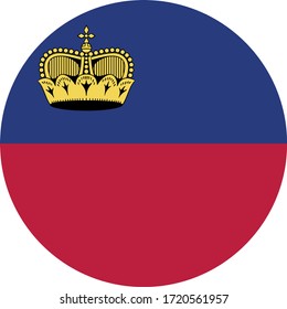 vector illustration of Liechtenstein flag
