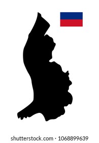 vector illustration of Liechtenstein map and flag