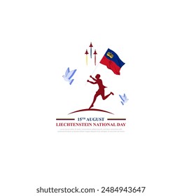 Vector illustration of Liechtenstein National Day social media feed template