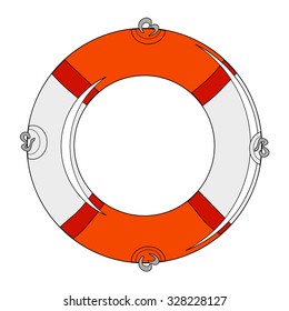 vector illustration of life buoy