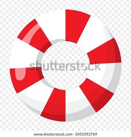 Vector illustration of life buoy on transparent background