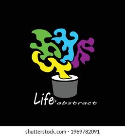 vector illustration of a life logo originating from ignorance