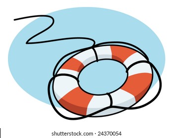 Vector Illustration Of A Life Preserver