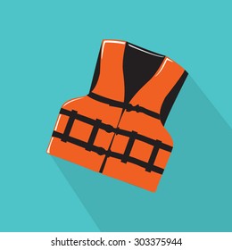 Vector illustration of life vest