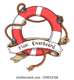 Vector Illustration Of Lifebuoy