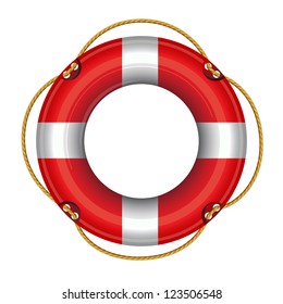 vector illustration of lifebuoy against white background