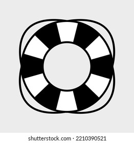vector illustration of lifebuoy icon on a white background
