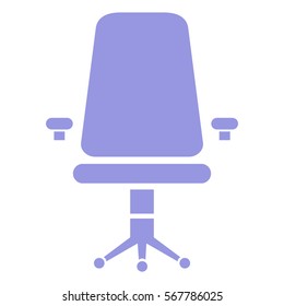 Ilustración vectorial con icono de la silla azul claro
