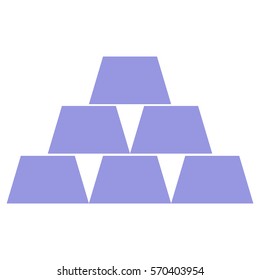 Vector Illustration of Light Blue Cup Pyramid Icon
