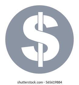 Ilustración vectorial con icono del dólar azul claro
