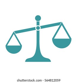 Vector Illustration with Light Blue Justice Icon

