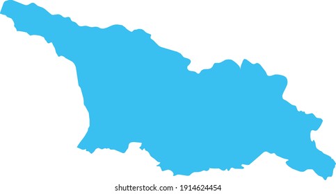 vector illustration of Light blue map of Georgia